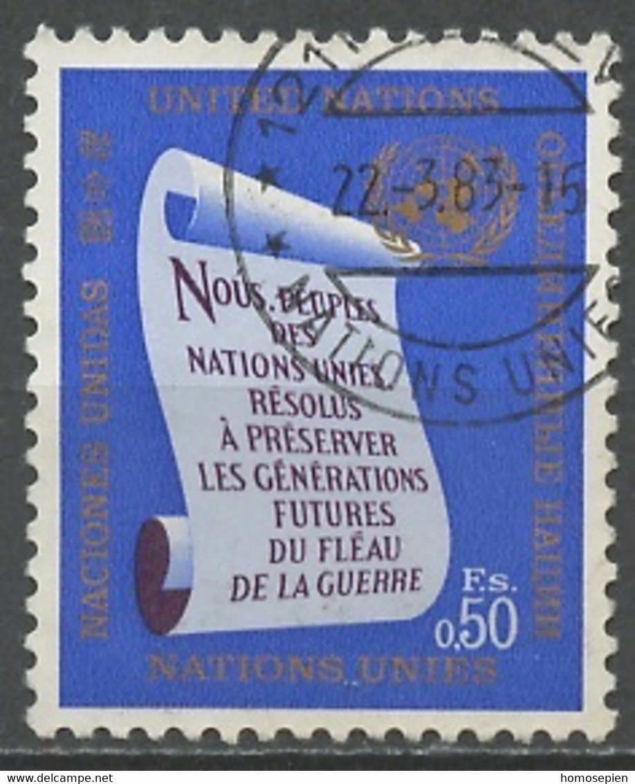 NU Genève - Vereinte Nationen 1969-70 Y&T N°5 - Michel N°5 (o) - 50c Charte De L'ONU - Oblitérés