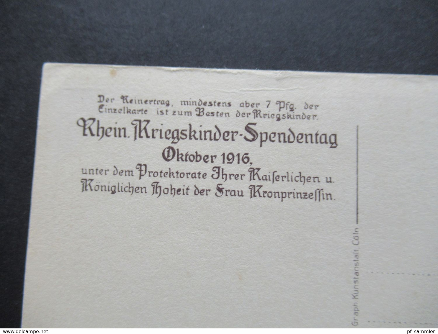 AK Zum Besten Der Kriegskinderspende Deutscher Frauen Kronprinzessin Cecilie Rhein Kriegskinder Spendentag Oktober 1916 - Royal Families