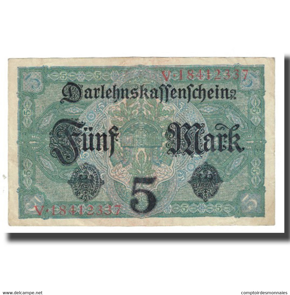 Billet, Allemagne, 5 Mark, 1917, 1917-08-01, KM:56a, TTB - 5 Mark