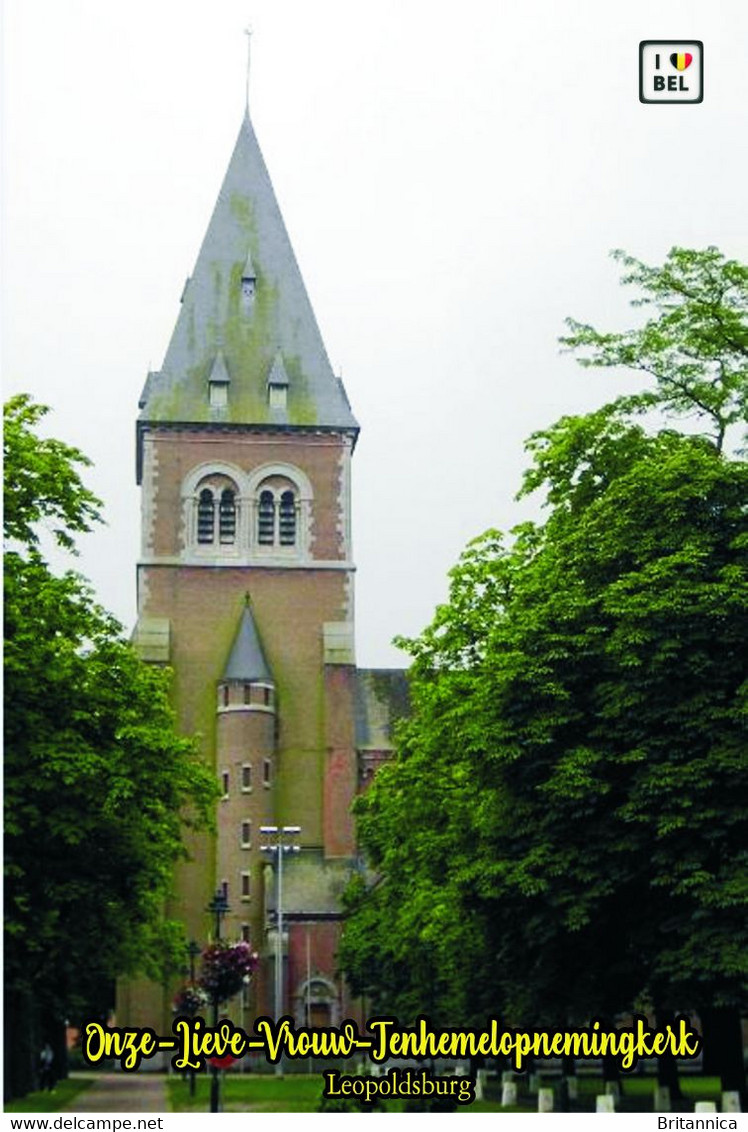 Set 8 Cartes postales, churches, Belgium (Limburg), Leopoldsburg, Onze-Liew-Vrouw-Tenhemelopnemingskerk