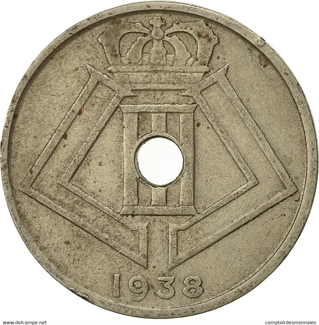 Belgique, 25 Centimes, 1938, TTB, Nickel-brass, KM:115.1 - 25 Cent