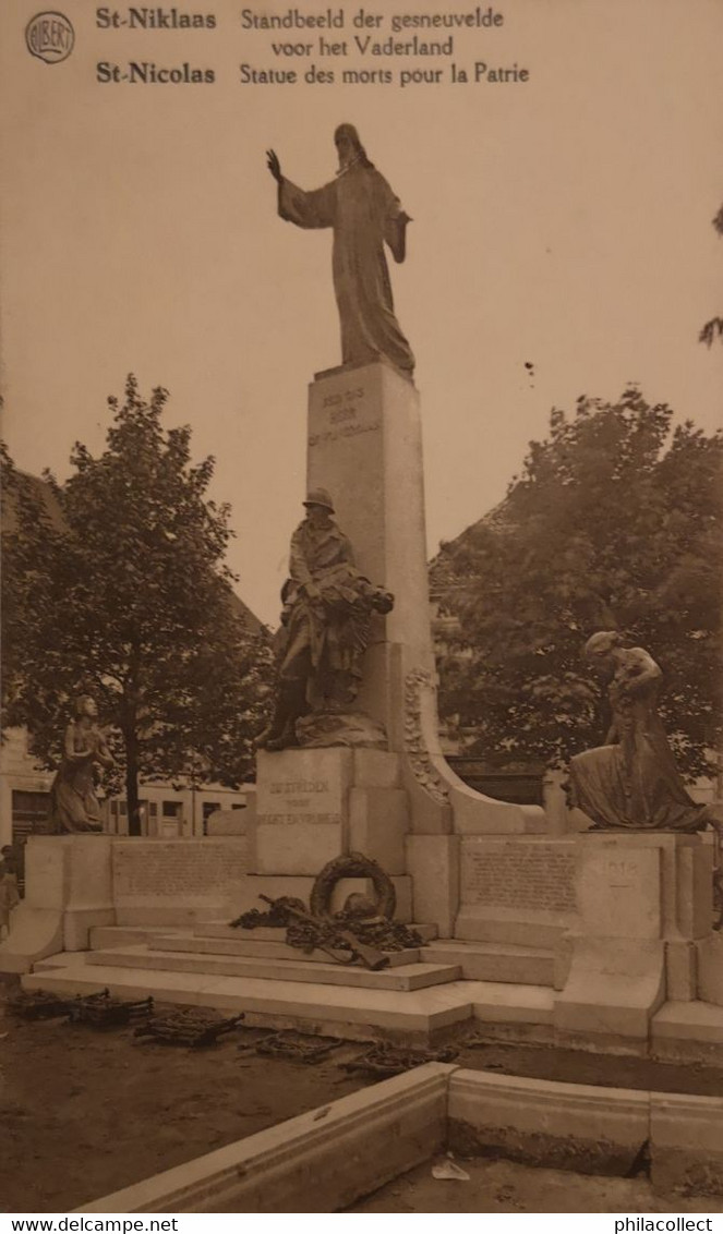 St. Nicolas (Sint Niklaas) Standbeeld Der Gesneuvelde Voor Het Vaderland. 19?? Ed Albert D - Sint-Niklaas