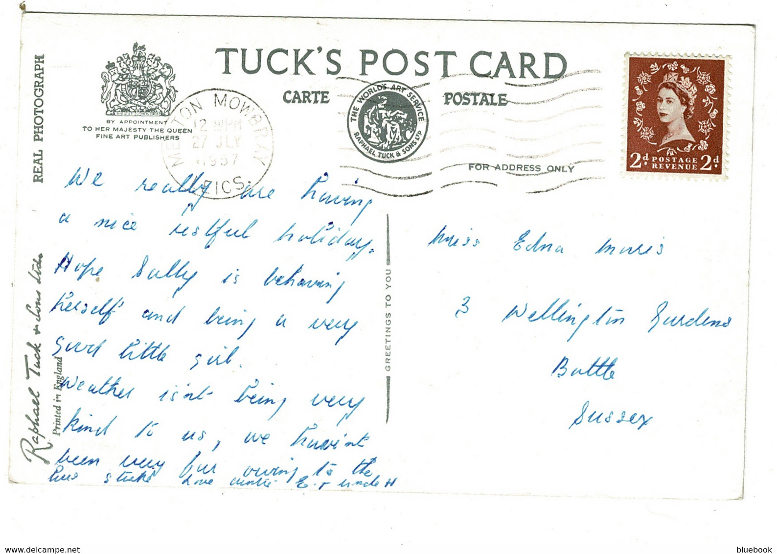Ref 1506 -   1957 Raphael Tuck Real Photo Postcard - Hunting Scene & W.H. Smith - Melton Mowbray Leicestershire - Autres & Non Classés