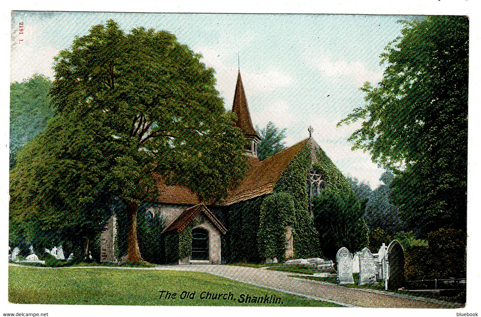 Ref 1507 -  Early Coloured Postcard - The Old Church Shanklin - Isle Of Wight - Autres & Non Classés