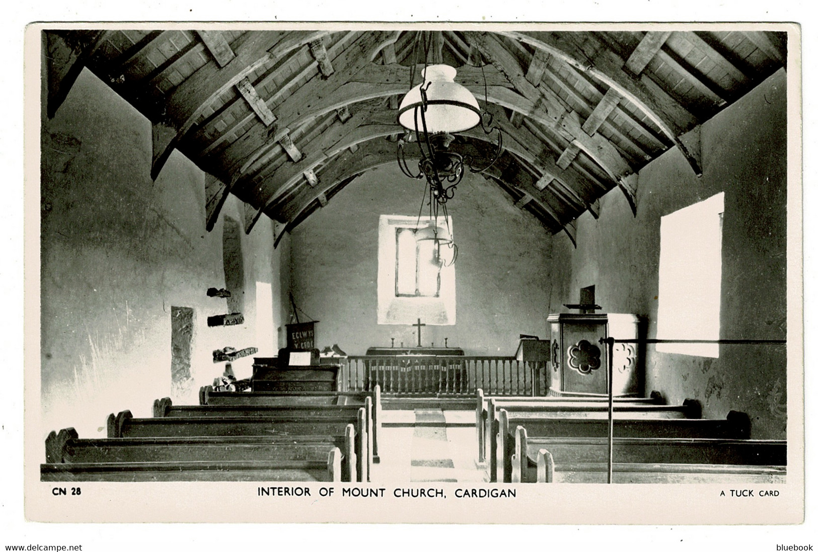 Ref 1508 - Raphael Tuck Real Photo Postcard - Interior Of Mount Church Cardigan Wales - Cardiganshire