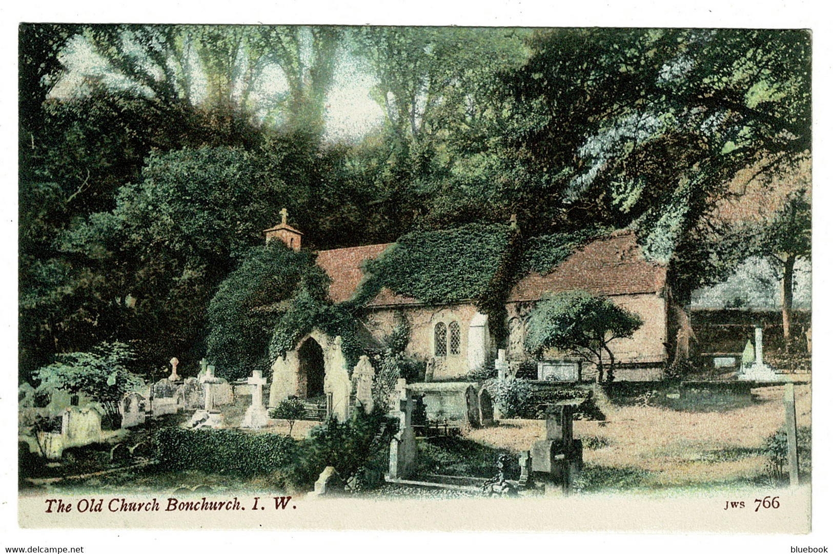 Ref 1508 -  Early Postcard - The Old Church Bonchurch - Isle Of Wight - Autres & Non Classés