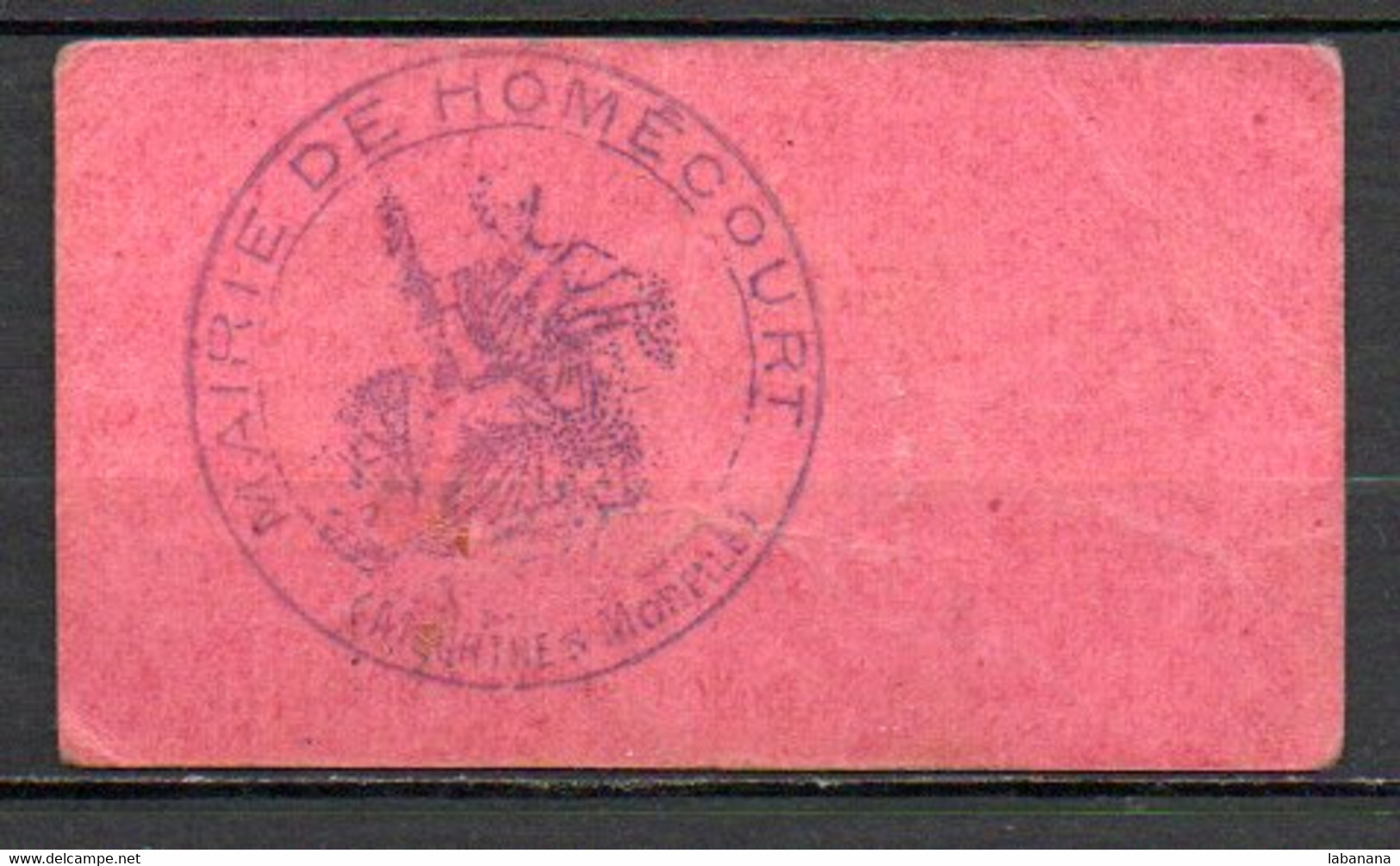 622-Homécourt 2fr 1915 N°4038  Rare - Notgeld