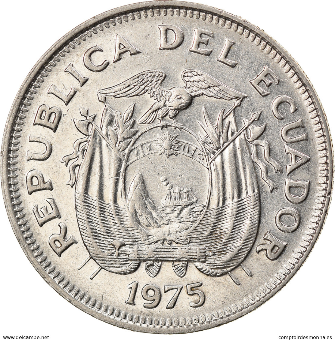 Monnaie, Équateur, Sucre, Un, 1975, TTB, Nickel Clad Steel, KM:83 - Ecuador