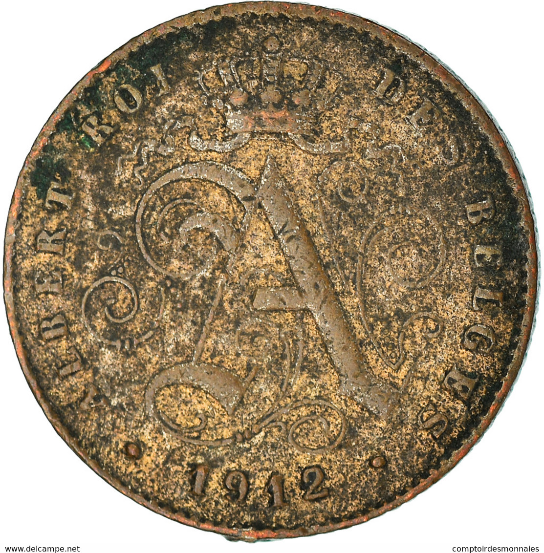 Monnaie, Belgique, Centime, 1912, TB+, Cuivre, KM:76 - 1 Cent