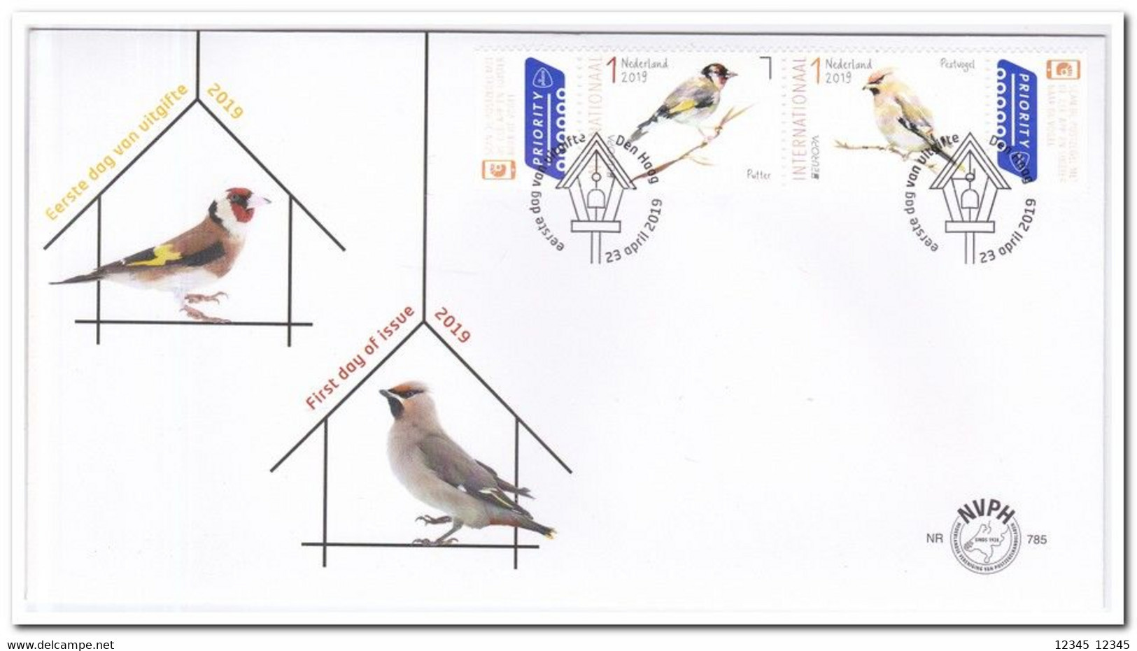 Nederland 2019, FDC 785, Birds - FDC