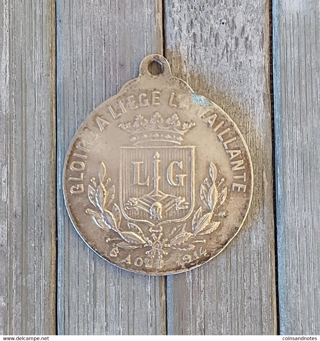 Belgium 1914 - Medal - Albert I & Elisabeth - Liège La Vaillante - Autres & Non Classés