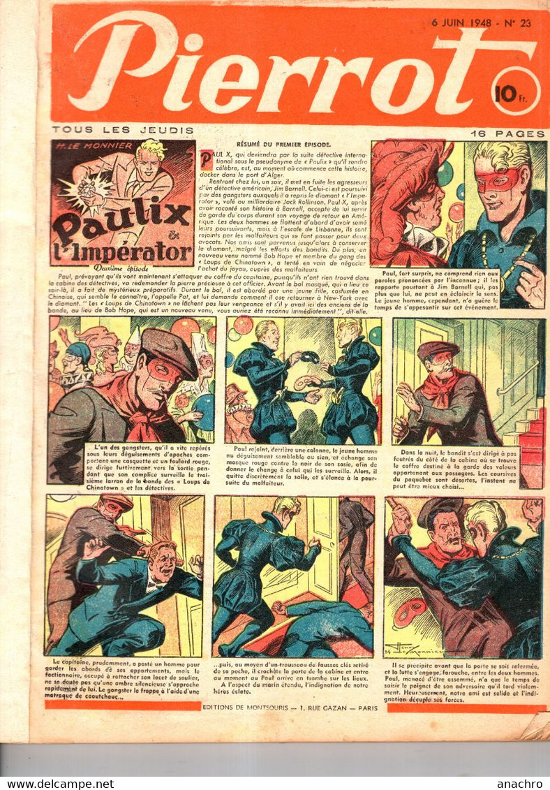 PIERROT  Album N°5 Du N°23 Au N°34 / 1948 - Marvel France