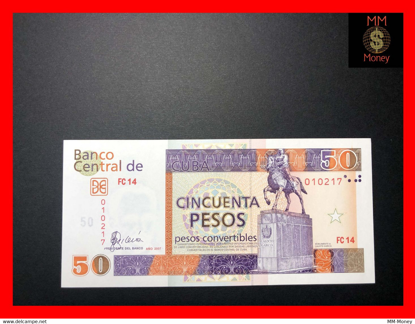 CUBA  50 Pesos Convertibles  2007  P. FX 51  **very Rare**   UNC - Kuba