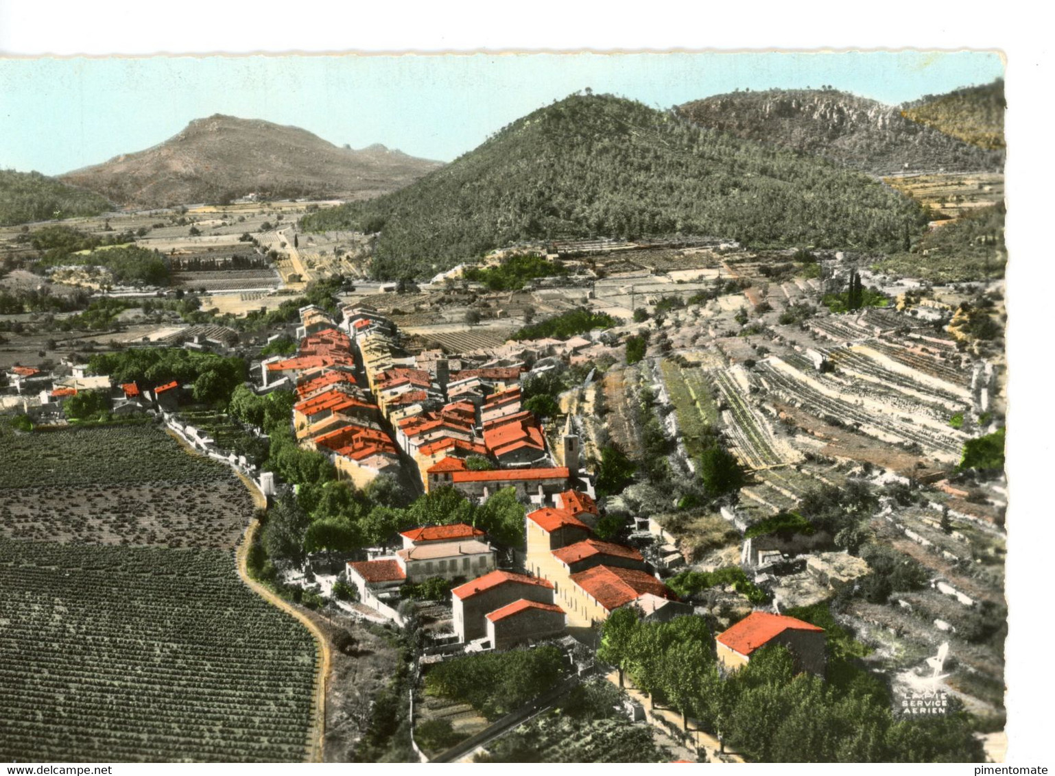 EN AVION AU DESSUS DE LA ROQUEBRUSSANNE VUE PANORAMIQUE AERIENNE LAPIE - La Roquebrussanne