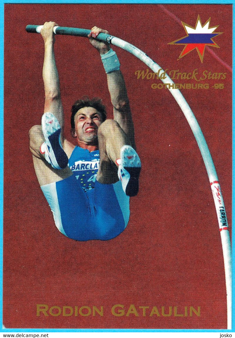 RODION GATAULLIN Russia (Pole Vault) - 1995 WORLD CHAMPIONSHIPS IN ATHLETICS Trading Card * Athletisme Athletik Gataulin - Trading-Karten