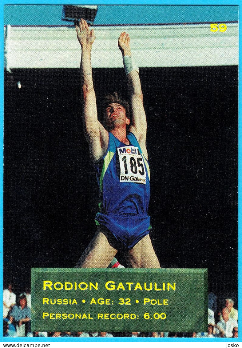 RODION GATAULLIN Russia (Pole Vault) - 1995 WORLD CHAMPIONSHIPS IN ATHLETICS Trading Card * Athletisme Athletik Gataulin - Trading-Karten