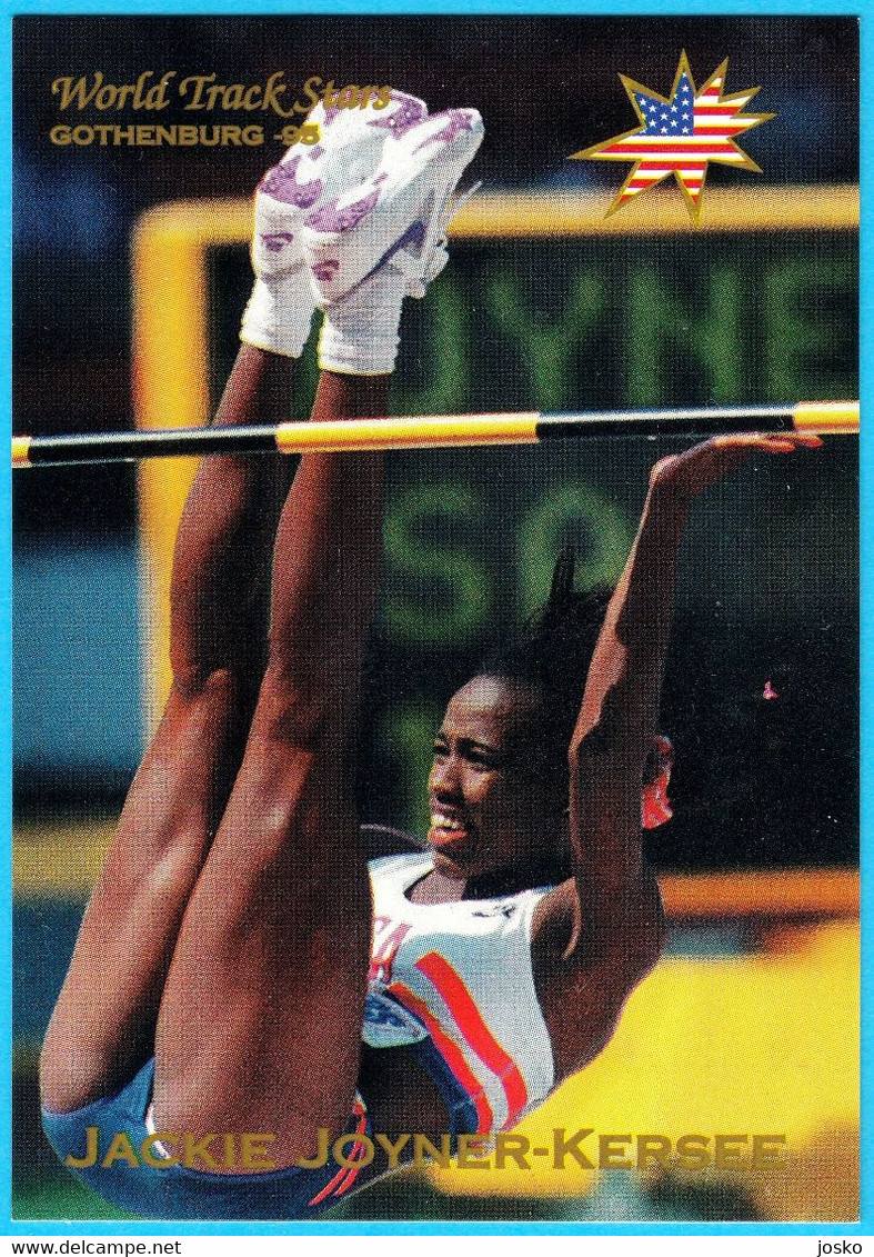 JACKIE JOYNER-KERSEE - USA (Heptathon) 1995 WORLD CHAMPIONSHIPS IN ATHLETICS Trading Card * Athletisme Athletik Atletica - Trading Cards