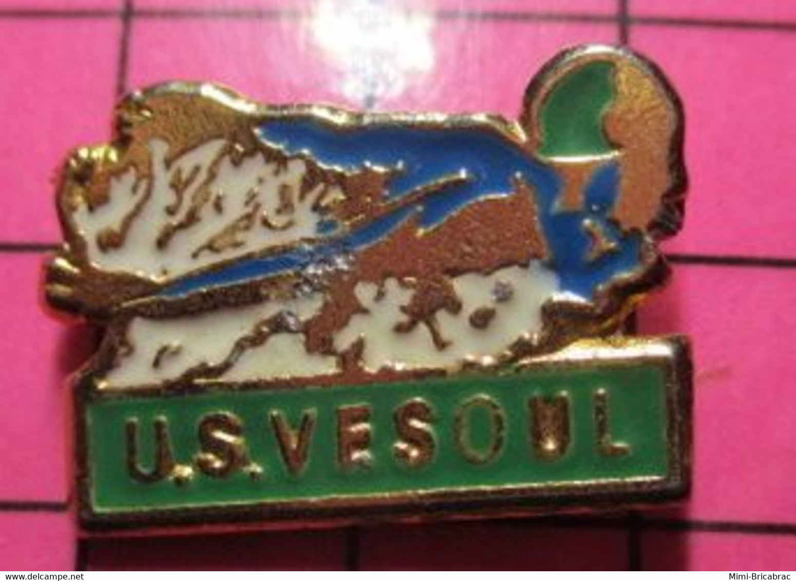 313j Pin's Pins / Beau Et Rare / THEME : SPORTS / NATATION NAGE PAPILLON U.S. VESOUL - Natation