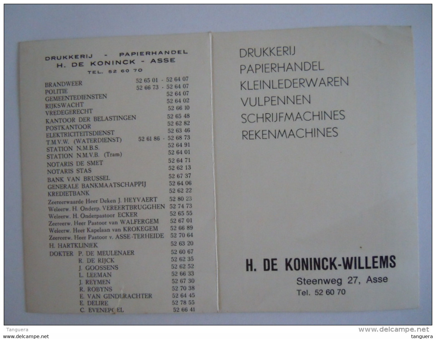 Kalender 1968 Reclame Drukkerij Papierhandel De Koninck Asse - Petit Format : 1961-70