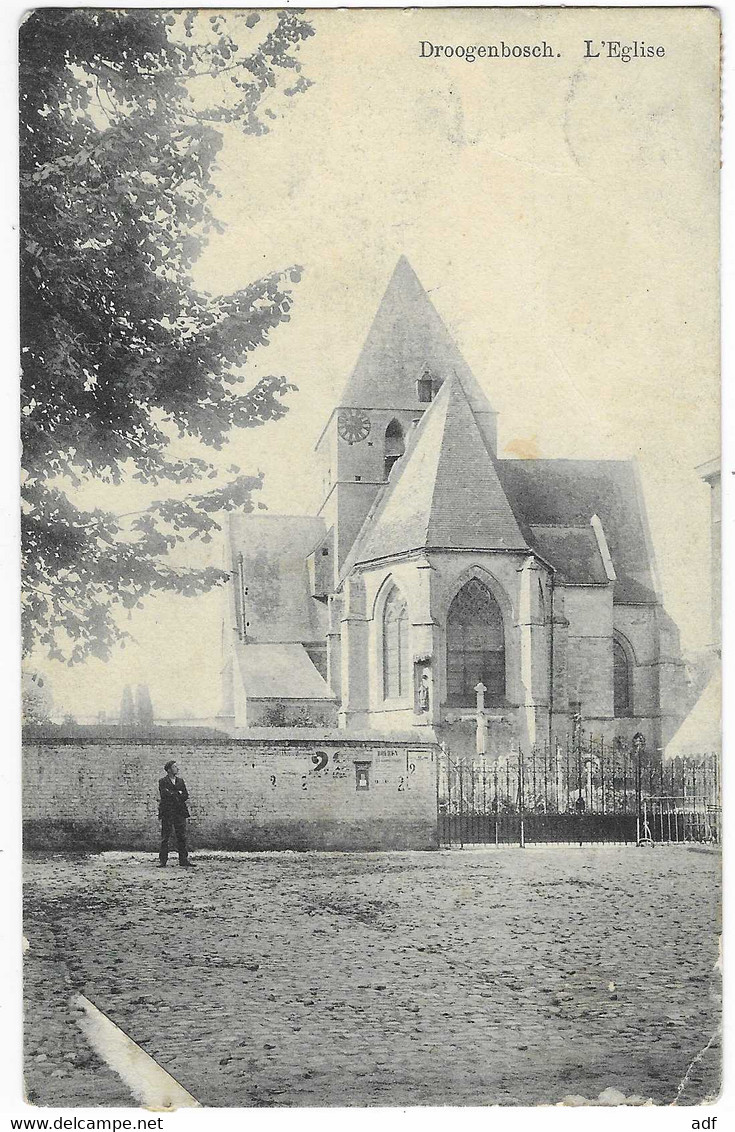 CPA DROOGENBOSCH, DROGENBOS, L'EGLISE, BRABANT FLAMAND, BELGIQUE - Drogenbos