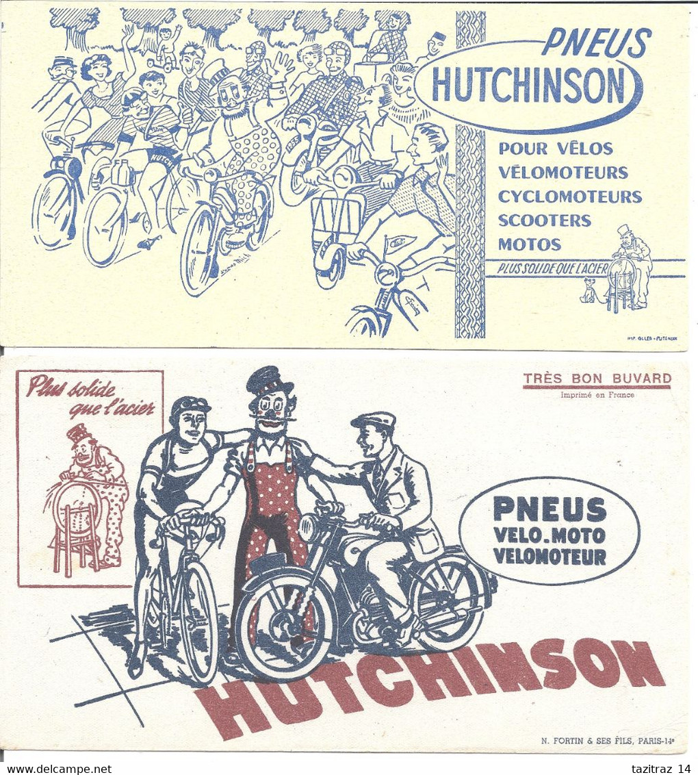 2 Buvards HUTCHINSON Pneus Vélos, Motos - Moto & Vélo