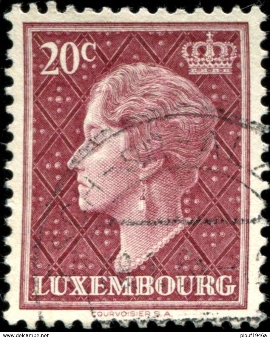 Pays : 286,04 (Luxembourg)  Yvert Et Tellier N° :   544 A (o) - 1948-58 Charlotte Linkerkant