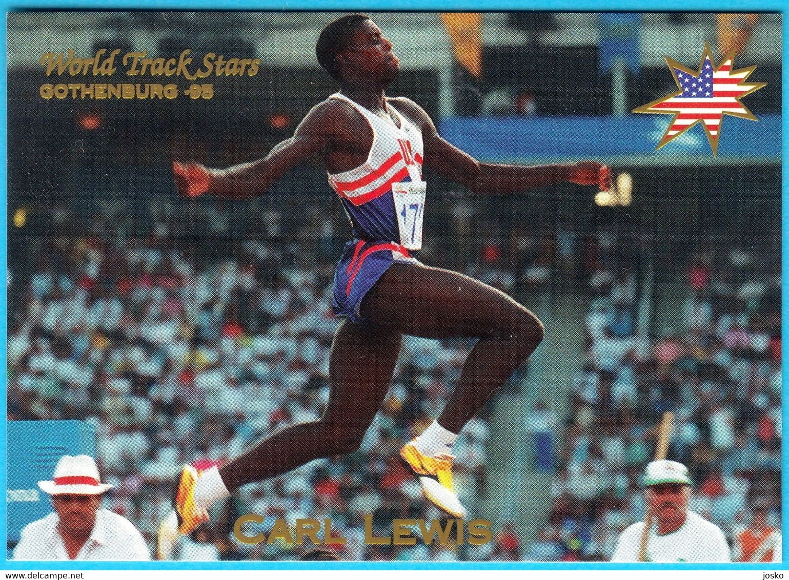 CARL LEWIS - USA (long Jump 100 200 4x100 M) 1995 WORLD CHAMPIONSHIPS IN ATHLETICS Trading Card Athletisme United States - Trading Cards