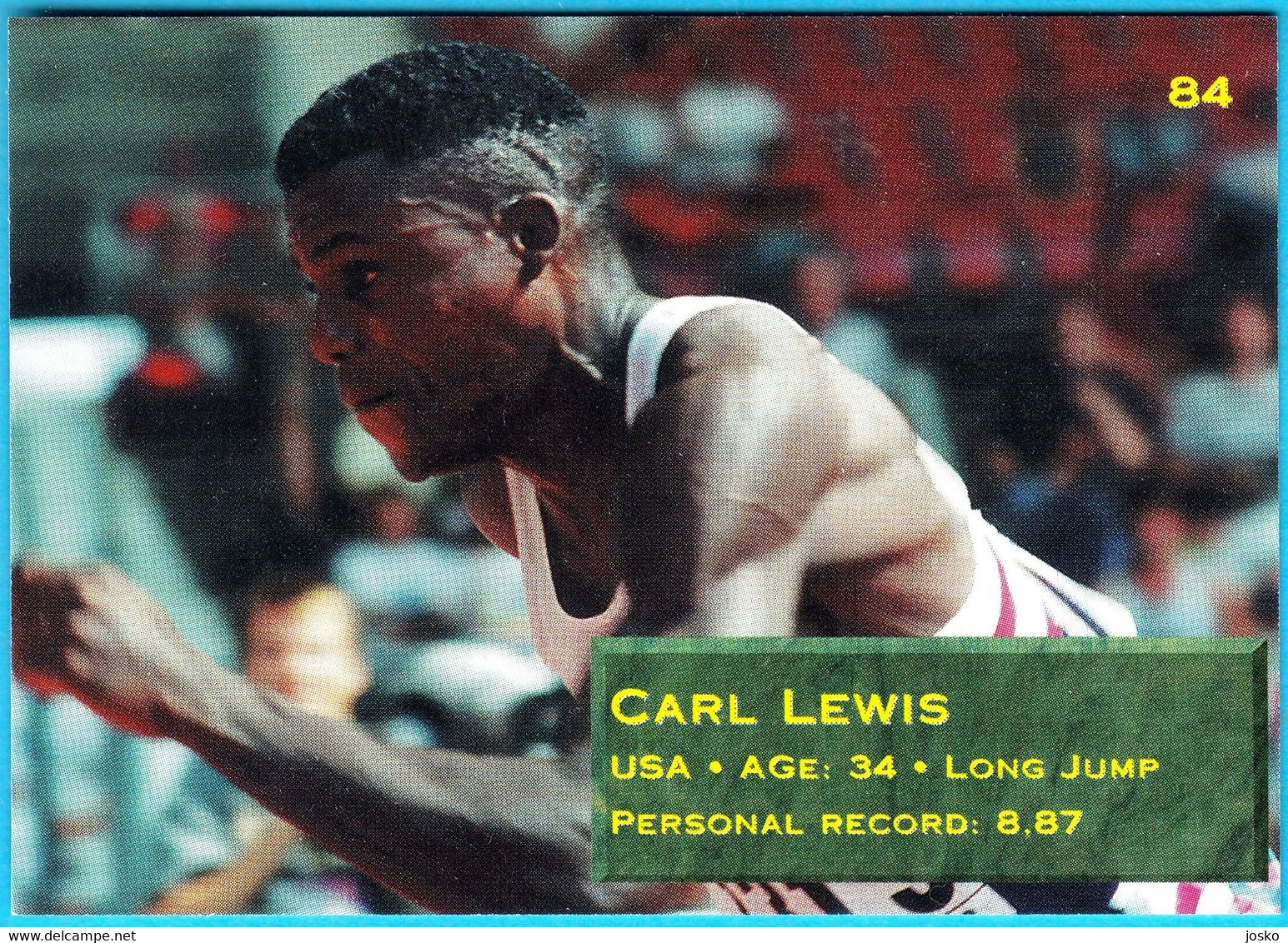 CARL LEWIS - USA (long Jump 100 200 4x100 M) 1995 WORLD CHAMPIONSHIPS IN ATHLETICS Trading Card Athletisme United States - Trading Cards