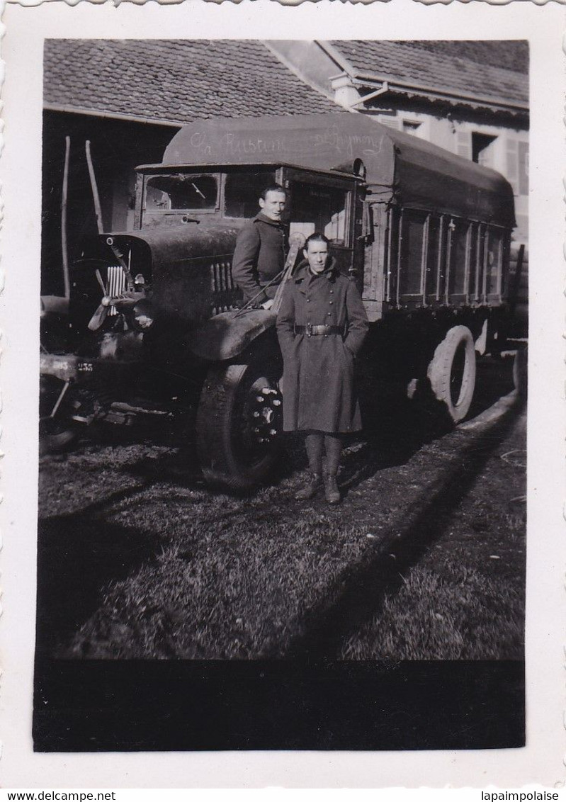 Photo De Particulier Militaires Et Leur Camion  Régiment A Identifier Réf 12735 - Oorlog, Militair