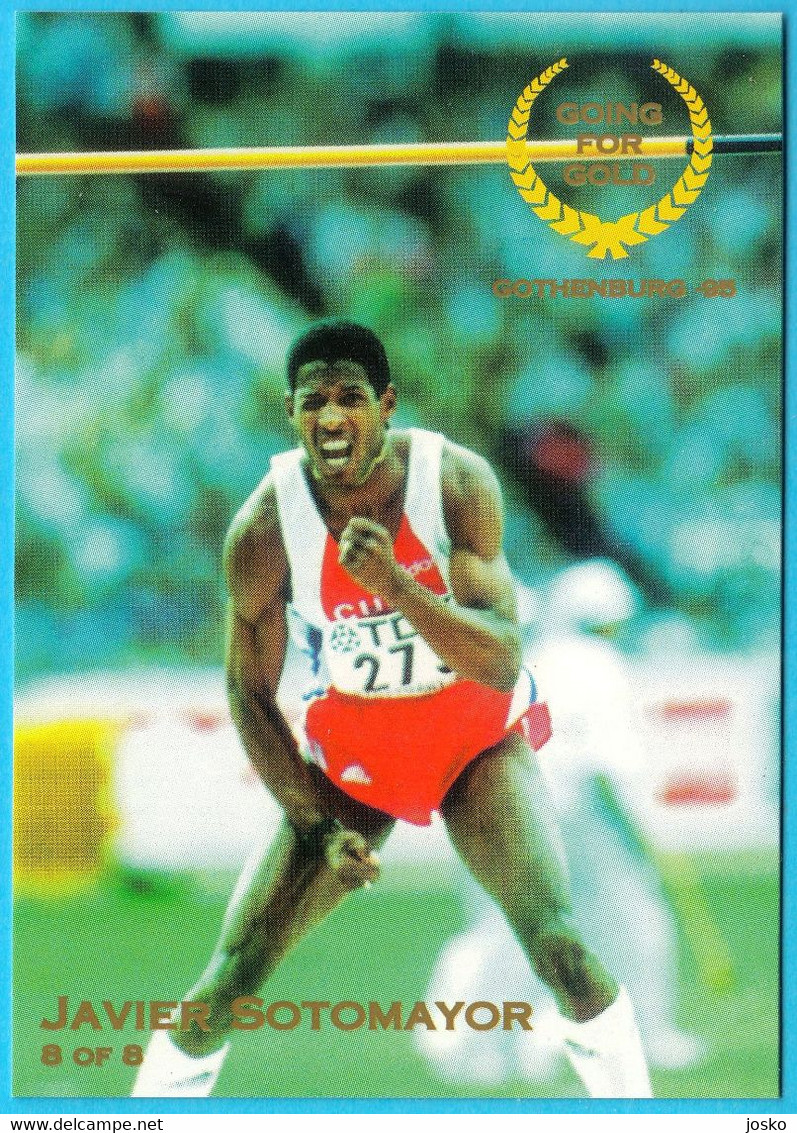 JAVIER SOTOMAYOR Cuba (High Jump) - 1995 WORLD CHAMPIONSHIPS IN ATHLETICS Spec. Issue Trading Card * Athletisme Athletik - Trading-Karten