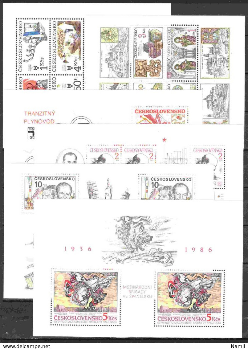 ** Tchécoslovaquie 1983-1986,  6x BF Neufs Sans Charniere (MNH) ** - Collezioni & Lotti