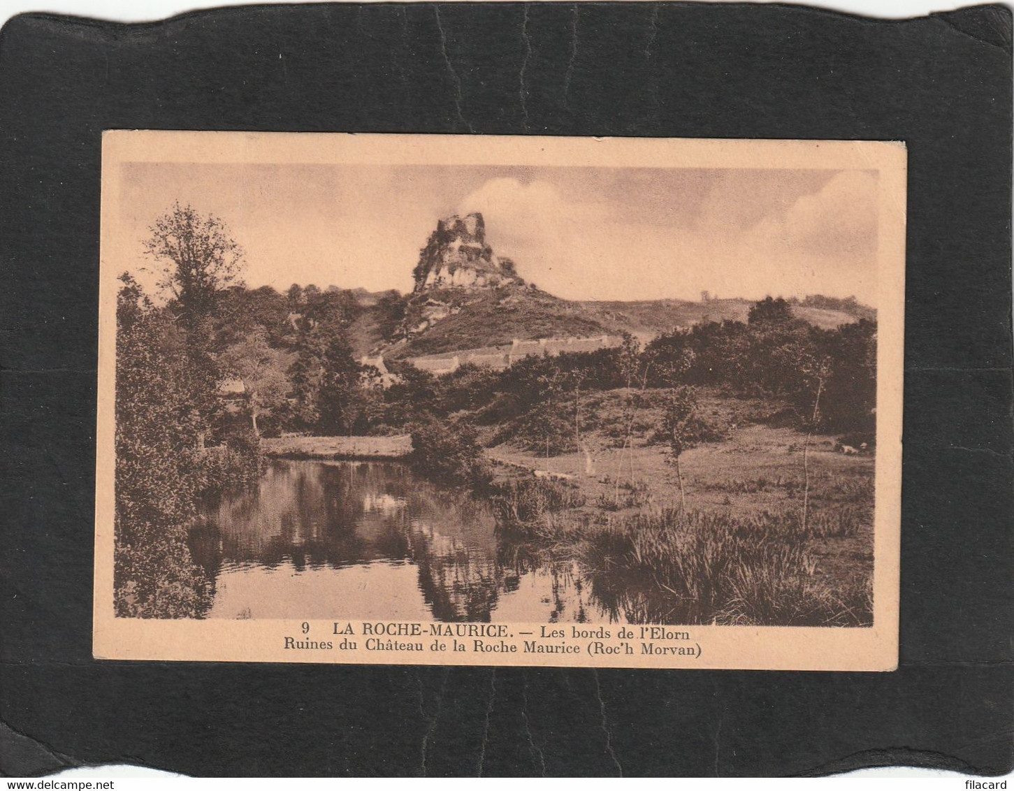 107276      Francia,    La   Roche-Maurice,  Les  Bords  De L"Elorn,  Ruines Du  Chateau De La  Roche Maurice,  VG  1946 - La Roche-Maurice