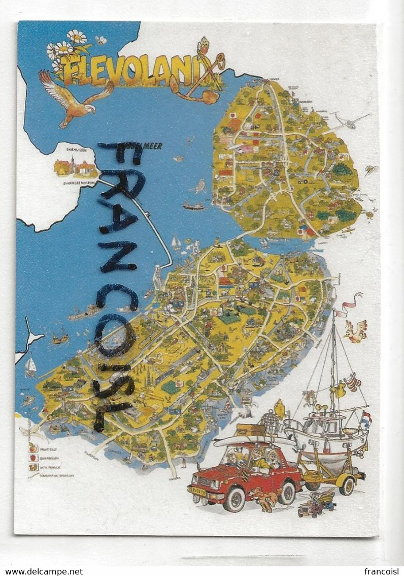 Pays-Bas. Flevoland. Carte Géographique Humoristique - Autres & Non Classés