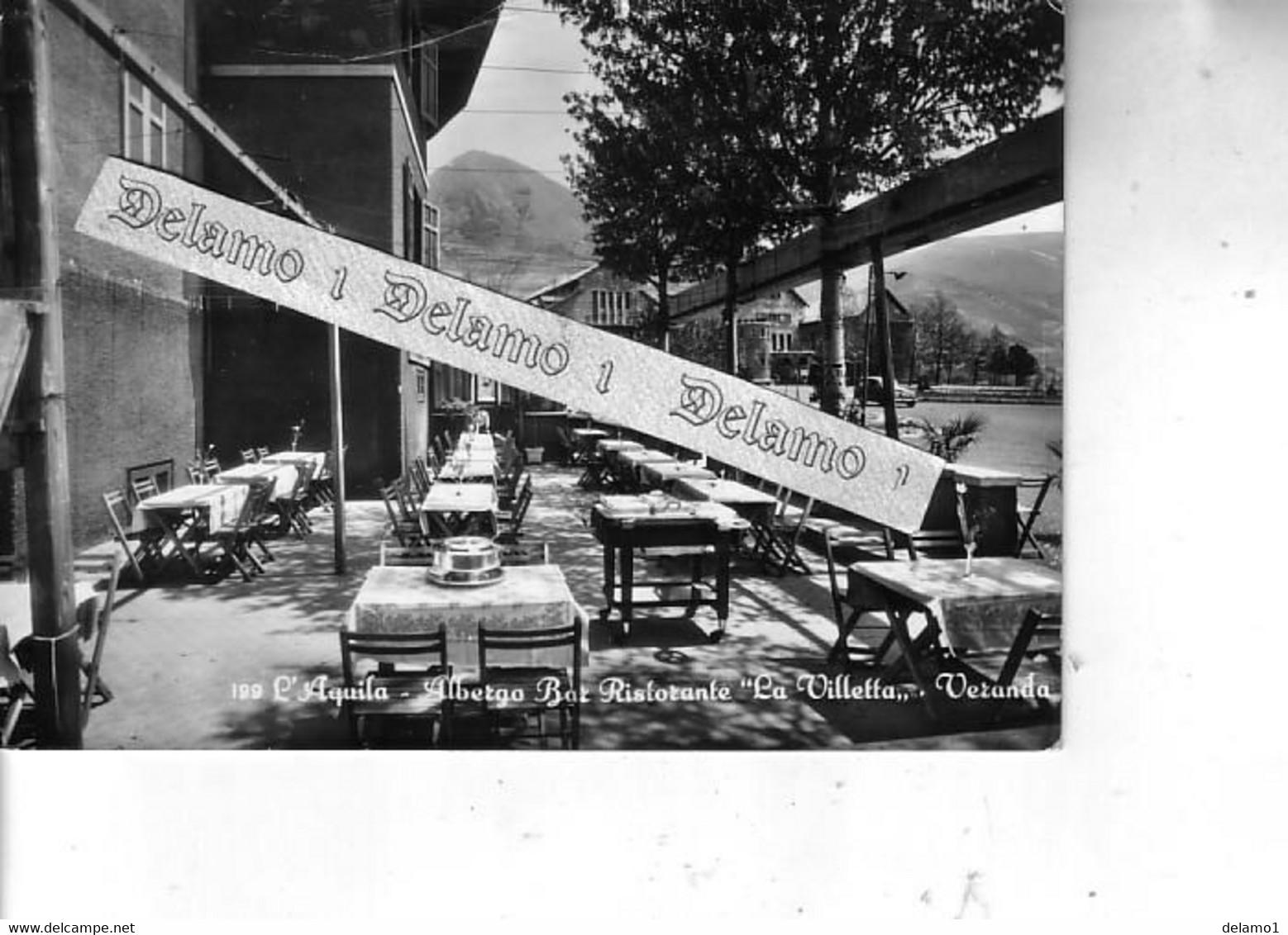 ABRUZZO -- AQUILA E PROV. -- A  Q  U  I  L  A --  Pubblicitaria -- ALBERGO RISTORANTE "LA VILLETTA"-- VERANDA - Avezzano