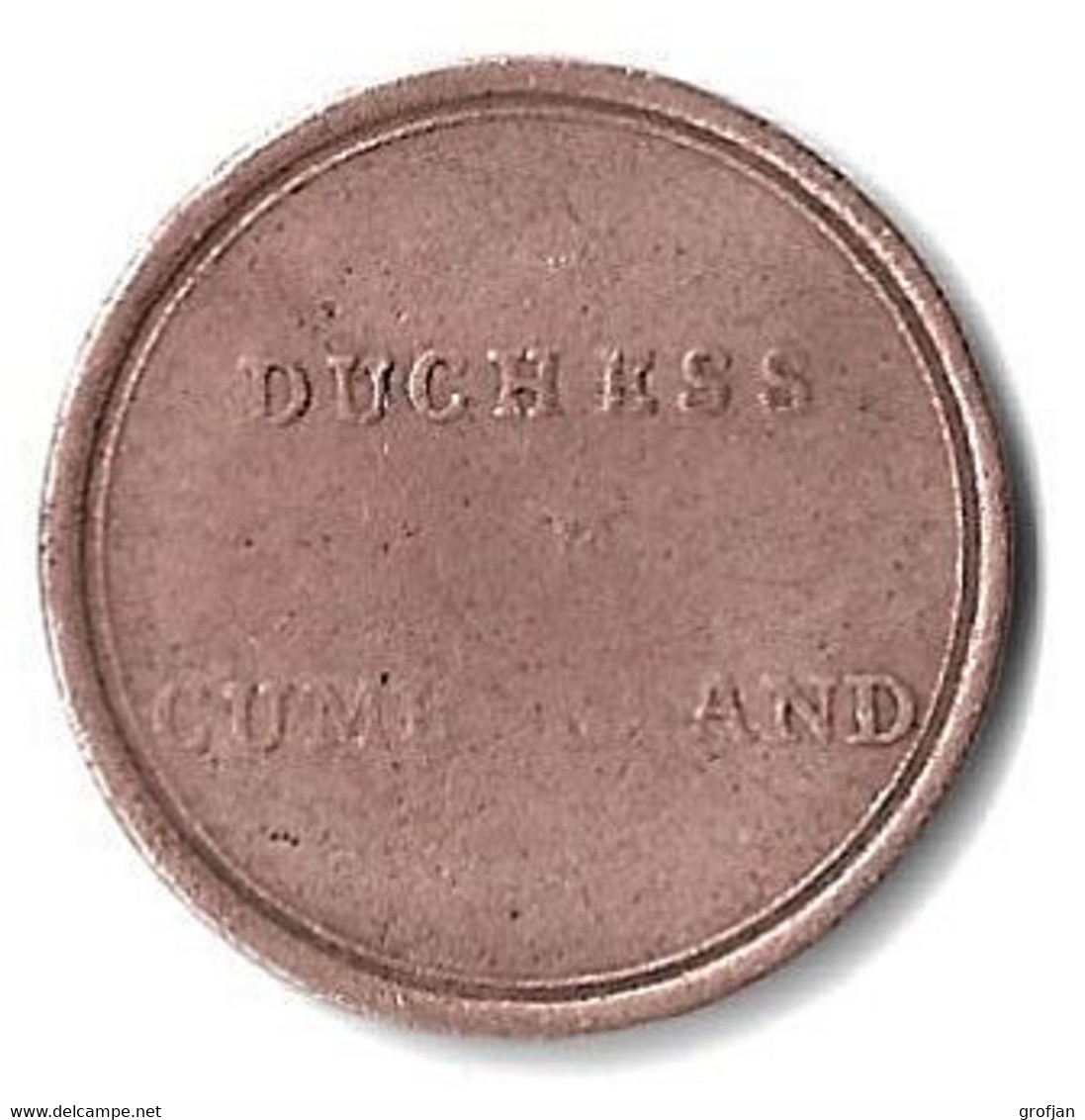 UK - Duchess Of Cumberland - Sentimental Token 1773-1774 - Autres & Non Classés