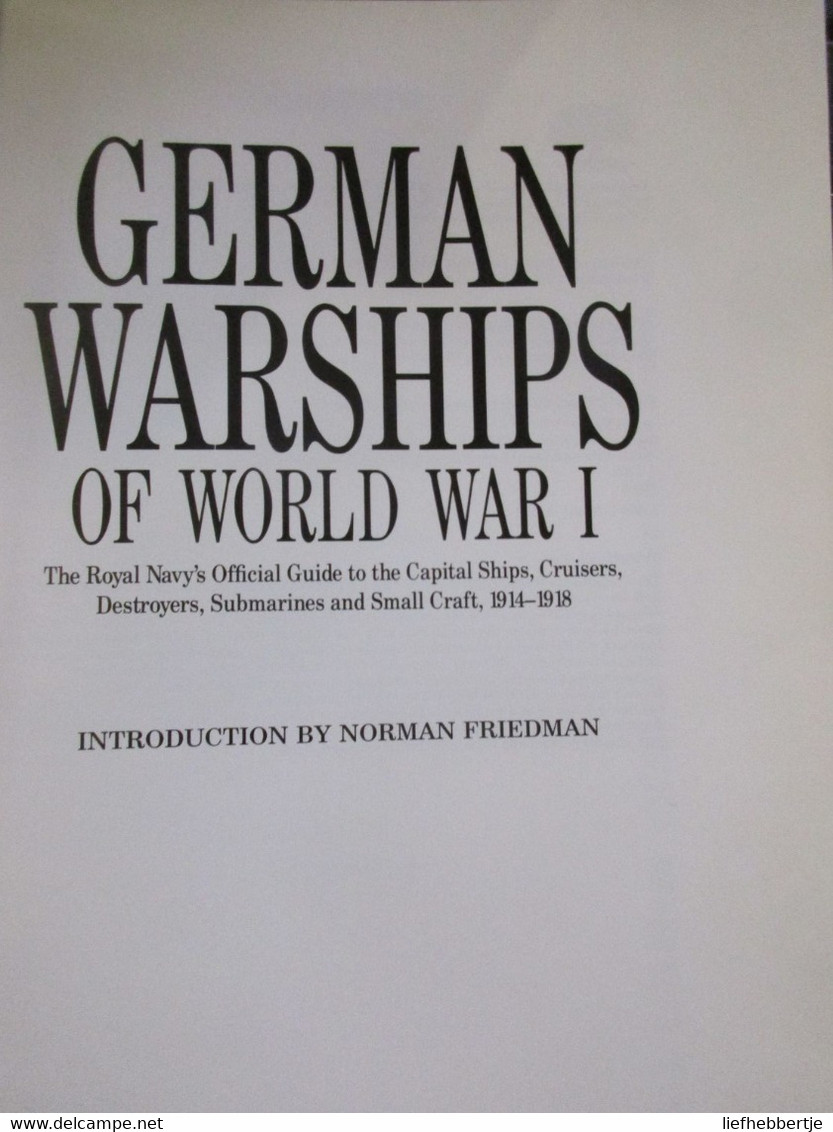 German Warships Of World War I - Oorlogschepen - 1914-1918 - Barche