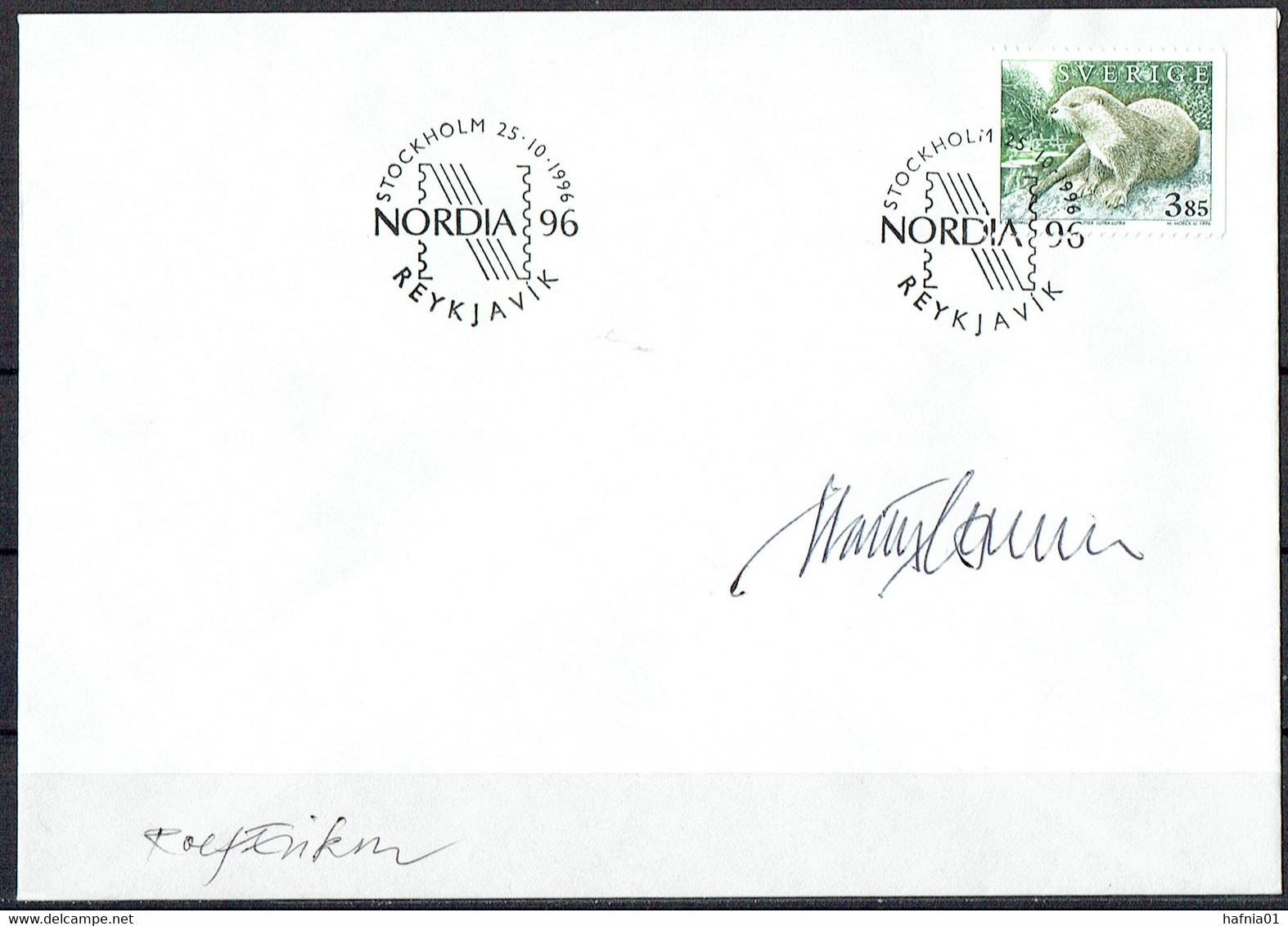 Martin Mörck. Sweden 1996. NORDIA 96. Michel 1982 Cover. Signed. - Covers & Documents