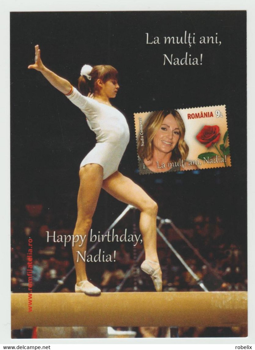 ROMANIAN - 2022 - Small Calendar - Stamp Issue - NADIA COMANECI - Happy Birthday( 8 X 11 Cm) -2 Scans - Kleinformat : 2001-...