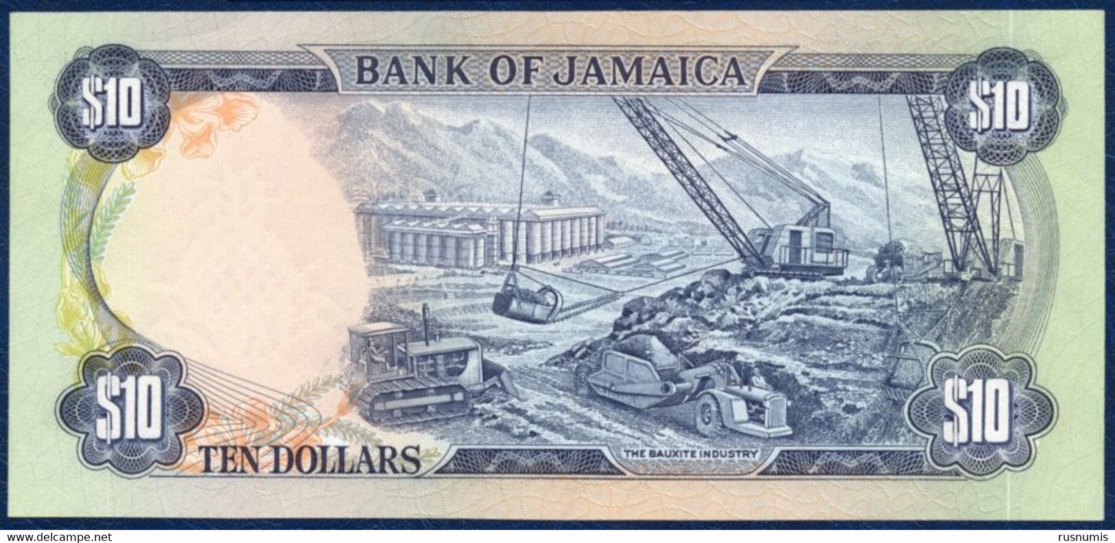 JAMAICA JAMAIKA 10 DOLLARS P-CS2 COMMEMORATIVE - STAR SERIES George William Gordon / Bauxite Industry 1977 UNC - Jamaique