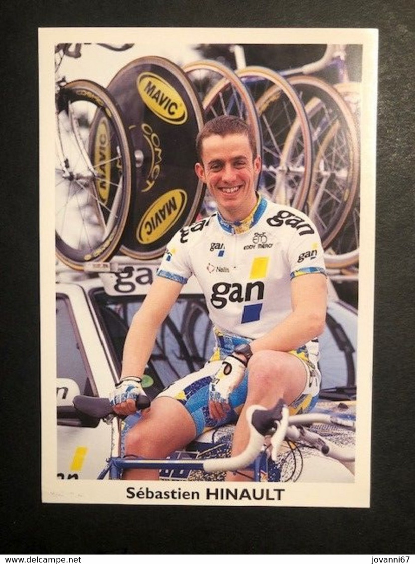 Sebastoen Hinault - GAN - 1997 -  Carte / Card - Cyclists - Cyclisme - Ciclismo -wielrennen - Cyclisme