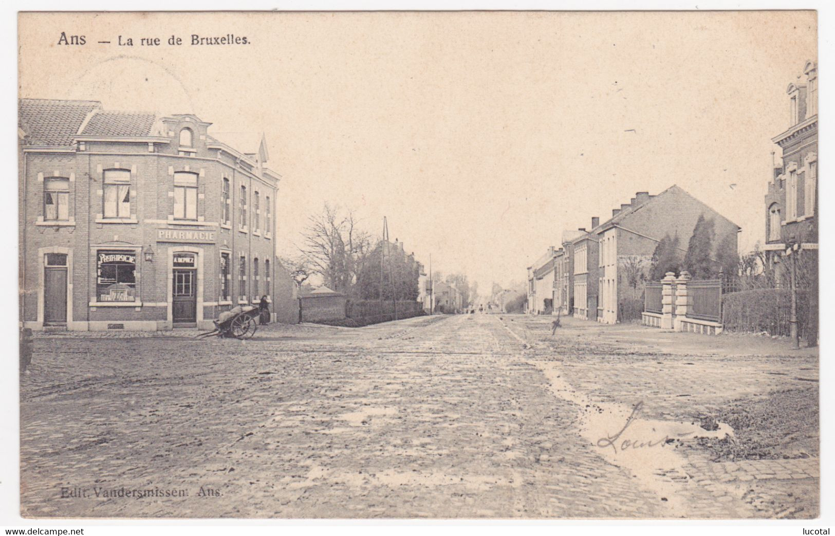 Ans - La Rue De Bruxelles - Pharmacie - Editeur Vandersmissen, Ans - Ans