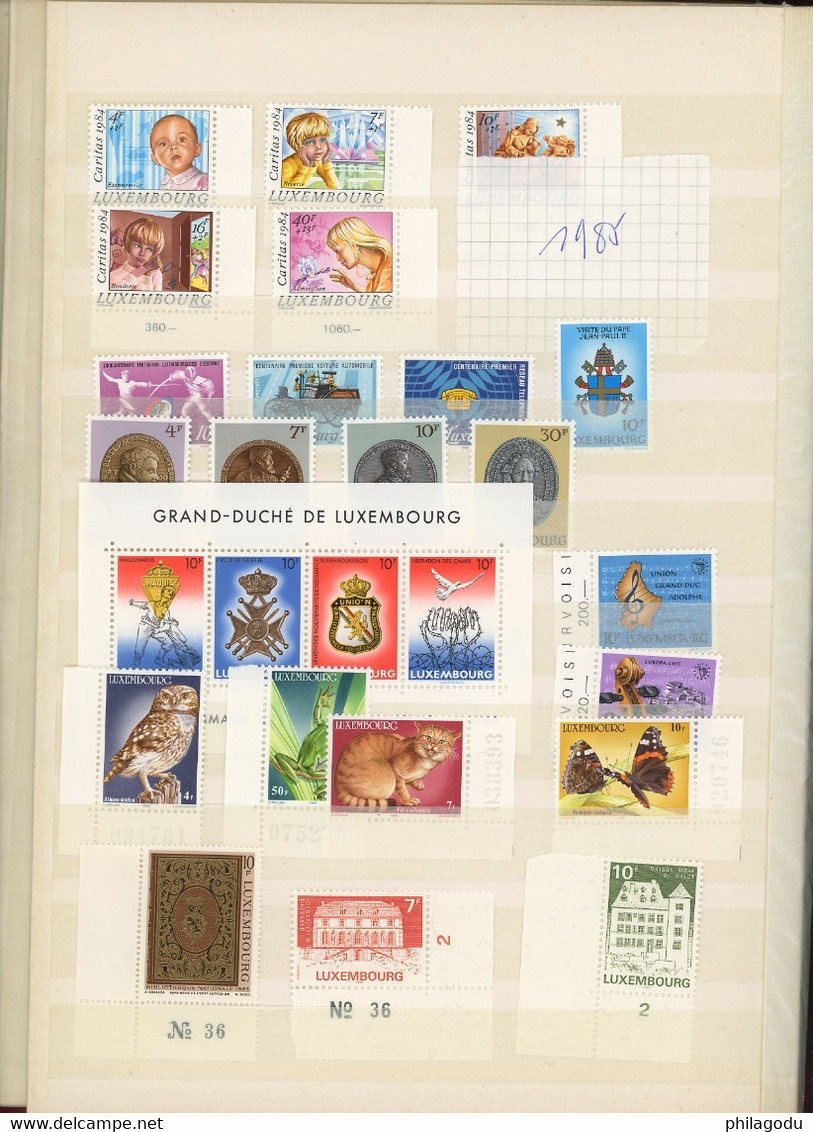 1970-1986 Par 1 X Ou 5 X. Tous Neufs **. 833 Timbres Du Luxembourg Quasi Tous THEMATIQUES.  . TRES  Forte Faciale - Colecciones