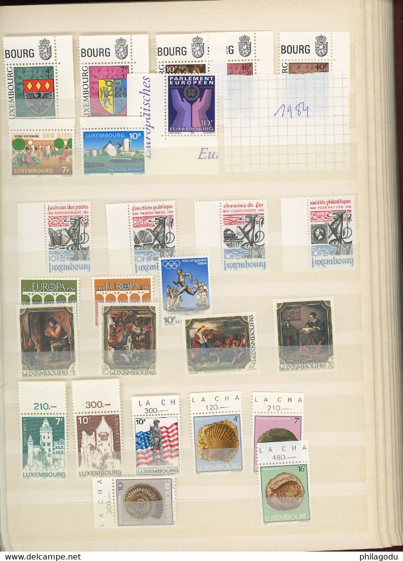 1970-1986 Par 1 X Ou 5 X. Tous Neufs **. 833 Timbres Du Luxembourg Quasi Tous THEMATIQUES.  . TRES  Forte Faciale - Colecciones