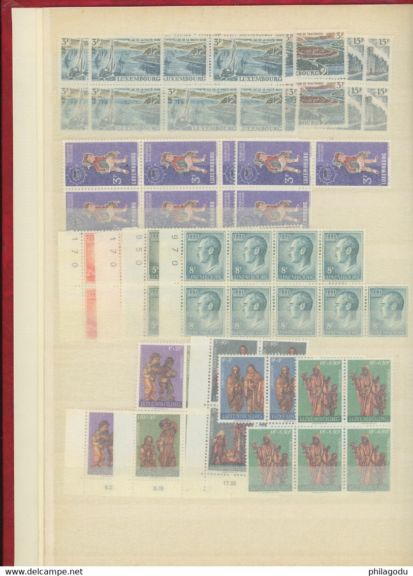 1970-1986 par 1 X ou 5 X. tous neufs **. 833 timbres du Luxembourg quasi tous THEMATIQUES.  . TRES  forte faciale