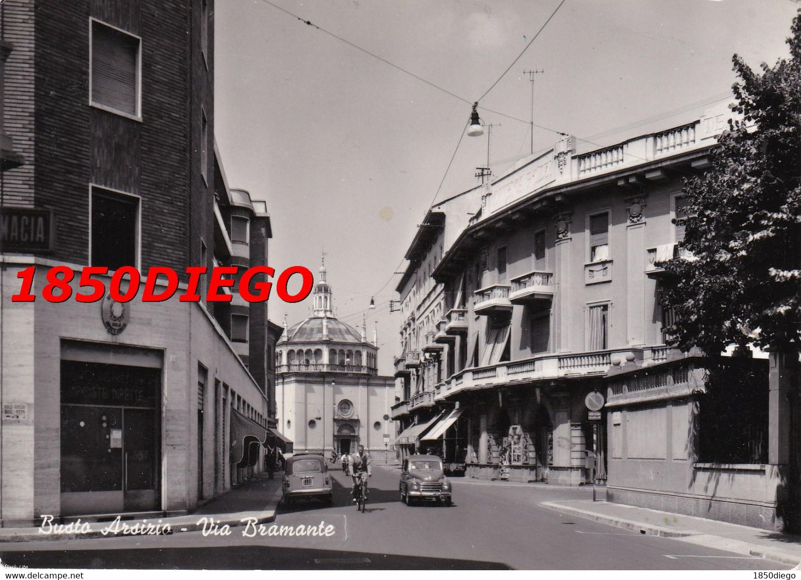 BUSTO ARSIZIO - VIA BRAMANTE F/GRANDE VIAGGIATA  1959 ANIMATA - Busto Arsizio