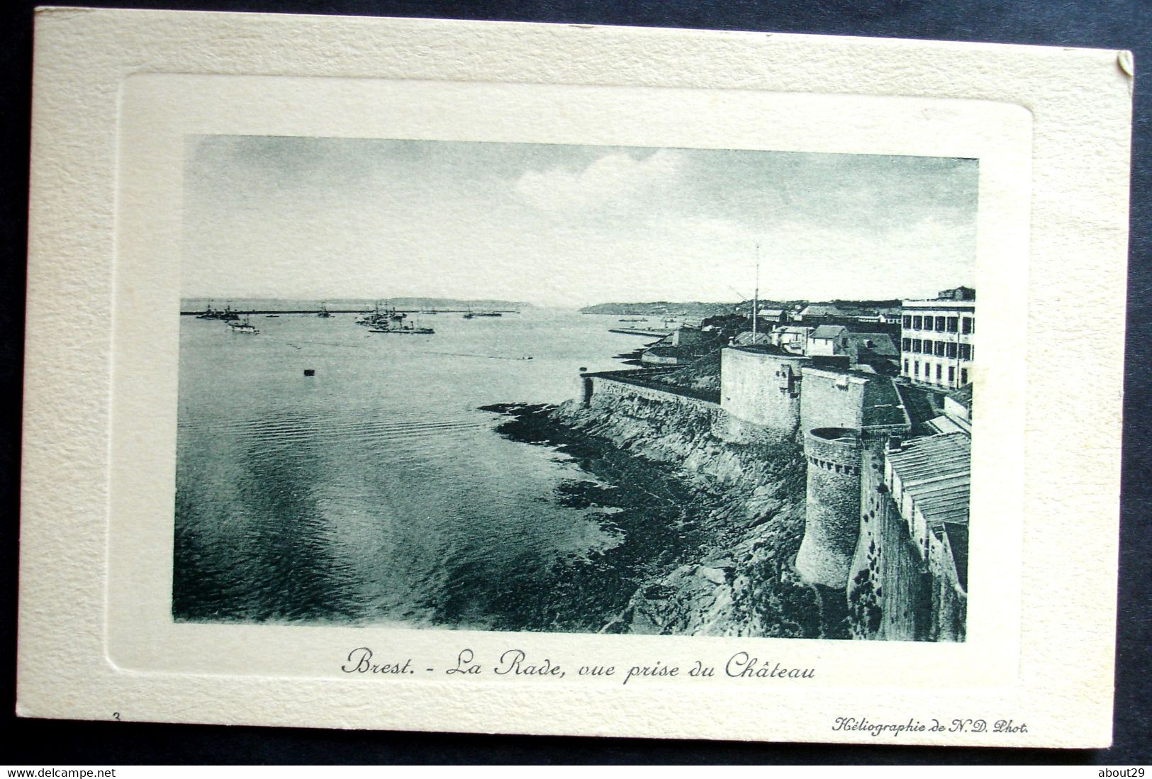 CPA 29 BREST - RARE - La Rade, Vue Prise Du Château - Héliographie De ND Photo - Réf. F 18 - Brest