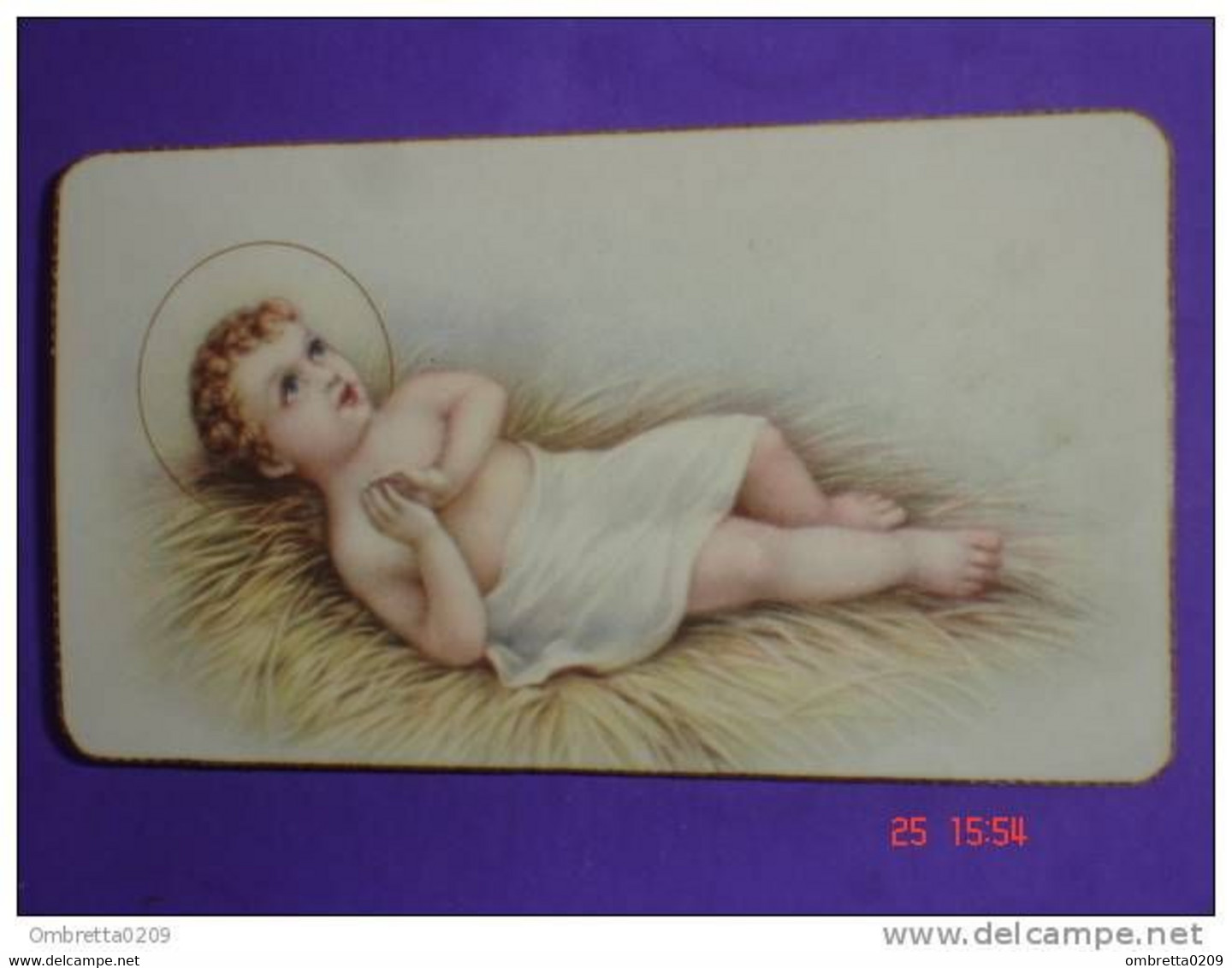 NB - Roma / 46 - Gesù Bambino -Dedica A Mano Anno 1937  Santino Vecchio - Imágenes Religiosas