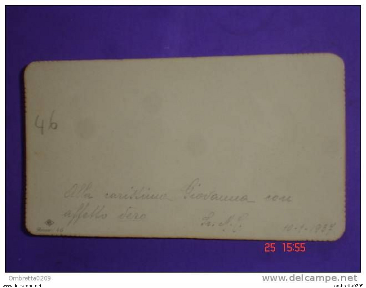 NB - Roma / 46 - Gesù Bambino -Dedica A Mano Anno 1937  Santino Vecchio - Imágenes Religiosas