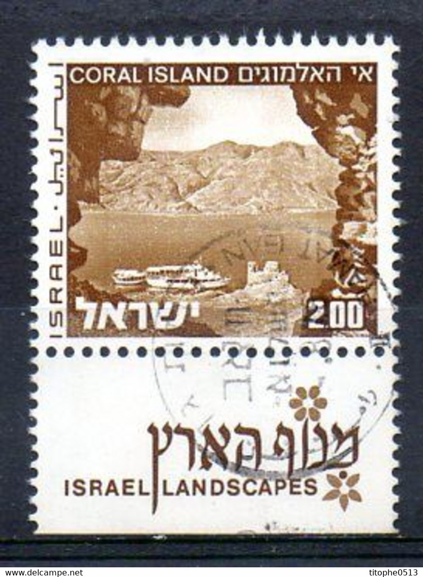 ISRAËL. N°470 Oblitéré De 1971-5. L'Ile Des Coraux. - Used Stamps (with Tabs)