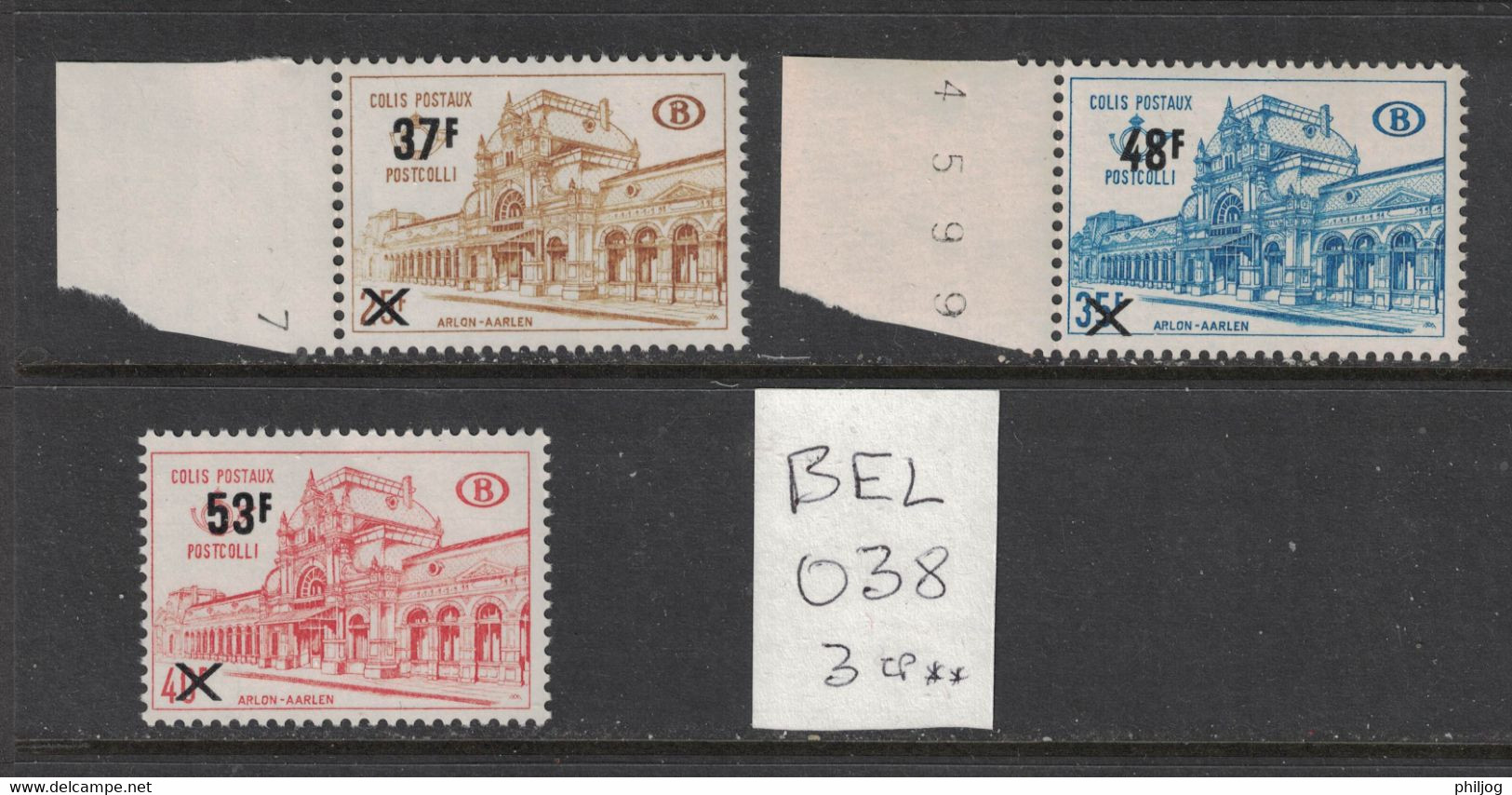 Belgique - Belgium - Belgien - Yvert CP CF403-CP405 Neufs SANS Charnière - MNH Scott# Q410-412 Train, Zug, Gare, Bahnhof - Other & Unclassified